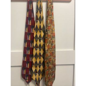 Lot of 3 J Garcia Silk Ties -